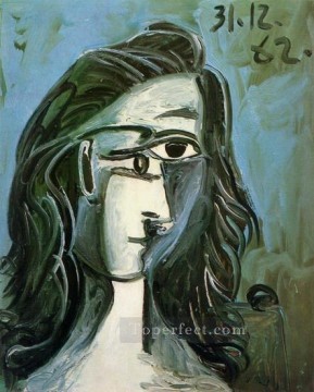 Tete de femme 1 1962 Cubista Pinturas al óleo